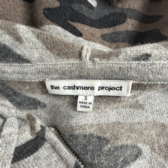 The Cashmere Project Womens Camo Hoodie Small Brown Gray Full-Zip Lightweight - Picture 3 of 8